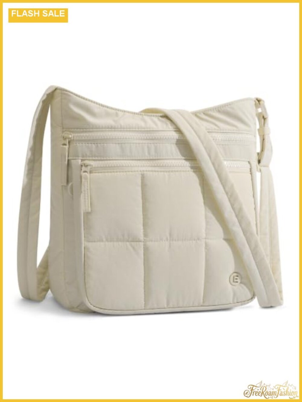 Quilted Puffer Crossbody Bag Lightweight Travel Purse Multi-Pocket